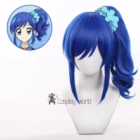 Anime Kiriya Aoi Cosplay Wigs Game Aikatsu Cosplay Wig 40cm Tiger Ponytail Women Synthetic Hair for 