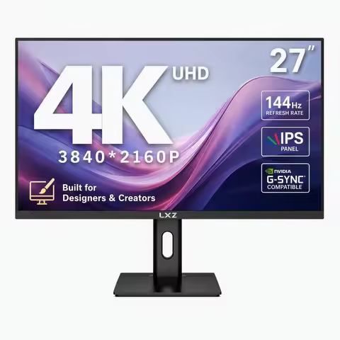 LXZ 27 Inch Gaming Monitor, 144Hz UHD 4K 3840x2160P PC Screen, True 4K Clarity, 4x More Pixels Than 