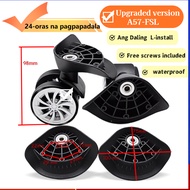 2pcs A57-FSL Luggage Wheel Replacement 1 Pair - Heavy Duty Double Ball Bearing Wheels for Suitcases 
