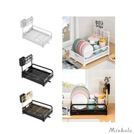 [Miskulu] Dish Drying Rack for Kitchen Counter Multifunctional Metal Dish Drainer Rack