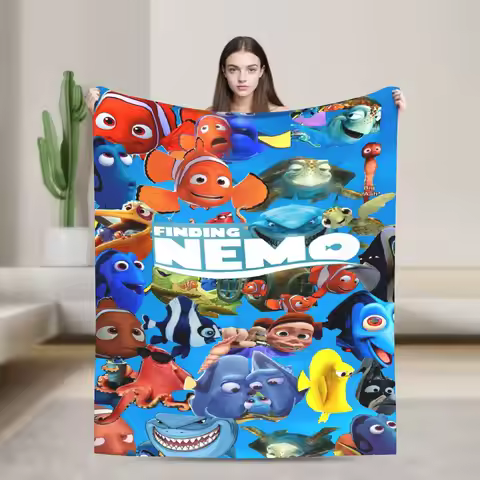 Dory Bruce Squirt Crush Blanket Finding Nemo Fuzzy Awesome Warm Throw Blankets for Bedding Lounge Te