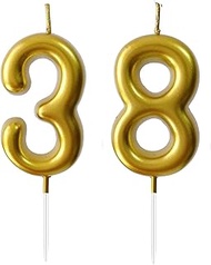 2.36" 38th 83th Number Candles Birthday Gifts for Women Men Birthday Decorations Birthday Candles Nu