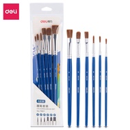 Bộ cọ vẽ chuyên nghiệp Deli - Dùng cho màu nước/ Gouache/ sơn acrylic -Set 4/6 cây - Cọ niken Cọ lôn