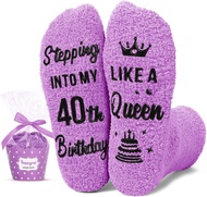 HAPPYPOP 40th Birthday Gifts Women - 40 Year Old Birthday Gifts for Women Novelty 40 Year Old Socks 