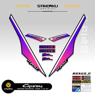SUZUKI STRIPING CRYSTAL TUNE MOTIF X50 STICKER CRYSTAL TUNE CUSTOM STICKER ORIGINAL CRYSTAL MOTORCYC