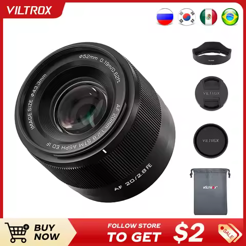 VILTROX 20mm F2.8 for Sony E-mount for Nikon Z-mount Camera Lens Full Frame Ultra Wide Angle Auto Fo