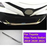 For Toyota Vios Yaris Sedan 2019-2021 Car Styling Front Bumper Trims Strip Protector Grille Cover Fr