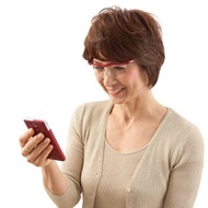 保護雙眼 日本Hazuki眼鏡式放大鏡1.32倍-標準鏡片(亮紅) 聖誕禮