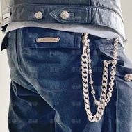 Sterling Sliver Chrome Heart New Cross Waist Chain Heavy Metal Rock Pants Chain Punk Jeans Accessory