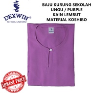 DEXWIN Baju Kurung Sekolah Ungu Kain Lembut Kain Koshibo | Baju Kurung Sekolah Purple | Baju Kurung 