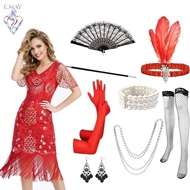 1920s Retro Evening Dress with Sequins - S to 4XL