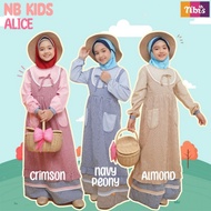 GAMIS ANAK NIBRAS KIDS ALICE ready 3 warna / Gamis Nibras Syari Anak