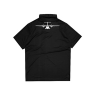 HITAM Wlckfm POLOSHIRT DRYFIT ATR72 DARK GRAY/NEVY BLUE/BLACK