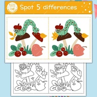 Set of 50 Coloring Pages for Children to Find Different Points to Develop Talent Model 01