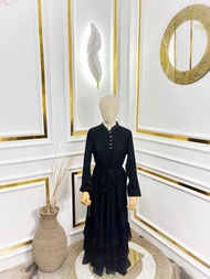 BintangAlya Gamis Ceruty Plisket Elegant / Gamis Ceruty Plisket / Gamis Plisket