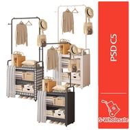 S-wholesale Coat Rack Clothes Drying Rack Bedroom Clothes Rack Dust-Proof Floor-standing Bedroom Clo