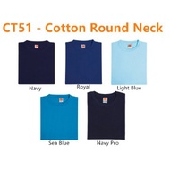 OREN SPORT UNISEX 100% COTTON PLAIN ROUND NECK T-SHIRT [CT51] OREN SPORT GOOD QUALITY SHORT SLEEVE T
