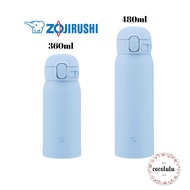 New!【ZOJIRUSHI】water bottle One-touch stainless steel mug seamless (Airy blue) 360ml, 480ml / thermos flask / SM-WS36-AM, SM-WS48-AM [Direct from Japan]