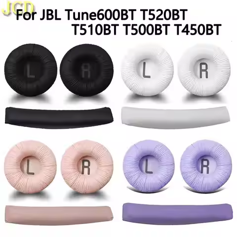 1Pair Replacement Foam Ear Pads Pillow Cushion Cover For Headphone JBL Tune 600 T450 T520BT T500BT T
