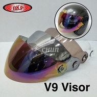 BKP V9 Visor Helmet Topi Motorcycle Quality PC Visor (Ready Stock)