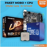 Intel Core i3-10100F Processor Package + Gigabyte H410M S2 V2 Motherboard