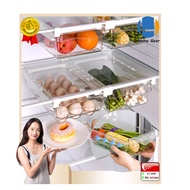 Refrigerator Organizer Drawer,Transparent Organiser PET Fridge egg tray Hanging Pull Out Drawer Cont