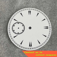 White Watch Dial 38.8mm Retro Men's Watch Replacement Parts Watches Faces for ETA6497 and ST3600 Movement 1MUU