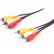 3 RCA AV Audio Video Cable Male to Male
