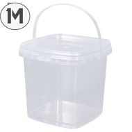 1M 280ML/500ML/1L/2L Plastic Bucket with Lid and handle Food Storge Container COD