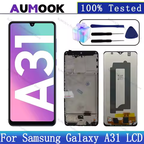 NEW OLED Display For Samsung Galaxy A31 LCD Display Touch Screen Digitizer Assembly With Frame LCD f