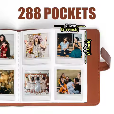 4 Inch 288 Pockets Photo Album for Fujifilm Instax Square SQ1/SQ6/SQ10/SQ20/SQ40 Camera Square Link 