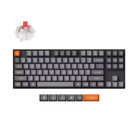 Keychron K8 Max QMK Wireless Custom Mechanical Keyboard RGB Backlight Hot-Swappable Double-Shot PBT 