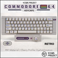 [Vintage] COMMODORE 64 C64 Pbt Dyesub Keycaps for Mechanical Keyboard Soya keycap Retro keycap XMI S