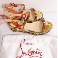 Christian Louboutin 楔形涼鞋 厚底涼鞋 紅底鞋 IT 37 US7 JP24