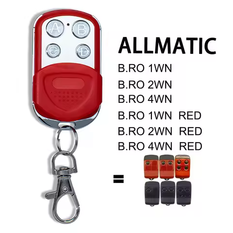 ALLMATIC B.RO STAR FOR4 Clone 433.92MHz ALLMATIC B.RO 1WN 2WN 4WN RED ALLMATIC BRO OVER MINI PASS Ga