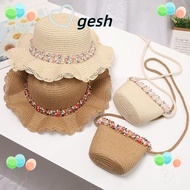 GESH1 Summer Baby Hat Kids Hat UV Protection Panama Hat Straw Hat