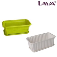 LAVA Plastic Flower Pot With Tray / Pasu Bunga Plastik Dengan Tray Pokok Bunga