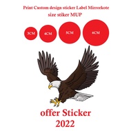 STIKER 500 | 1000 PCS MIRRORCOTED  3CM | 4CM | 5CM | 6CM