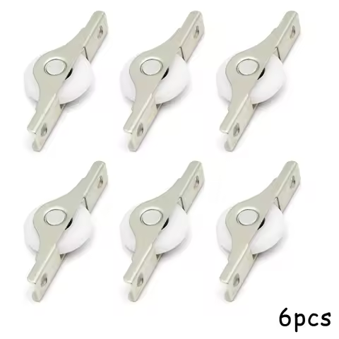 6pcs Pulley Cabinet Casement Single Roller Pulley Kitchen Bathroom Wardrobe Sliding Door Roller Nylo