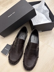 Massimo Dutti Embossed Leather Loafers 樂福鞋 棕色