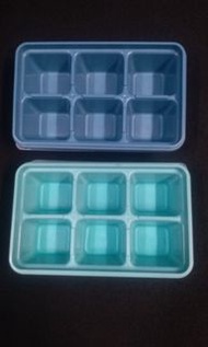 1套2個 迷你 小冰格 軟底 硅膠 有蓋 衛生 小冰塊盒 ice box 自製 冰粒 易脫模 家用 按壓 輕鬆 取冰 冰箱 製冰盒 製作凍冰 冰塊 神器 模具 夏季 涼快 涼爽 降溫