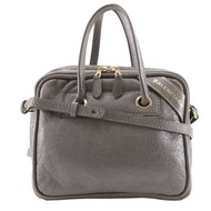 【日本直送】BALENCIAGA 巴黎世家 Blanket Square S 手提包 2WAY 肩背包 466541 皮革 灰色 女仕【二手】