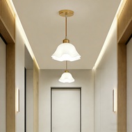 Corridor Flower Shaped Pendant Light,Acrylic Lamp Shade Hanging Lamp,Household Corridor Entrance Foy