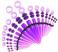 50pcs Ear Gauge Stretching Kit 14G-00G | Ear Stretching Kit Tapers Plugs Tunnels Set Piercing Jewelr