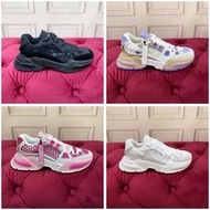 Kasut lelaki D5G all black leather sneakers shoes