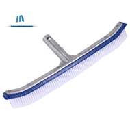 18 Inch Outdoor Pool Wall Brush Swimming Pool Cleaning Tool Aluminum Handle for Pond Spa  Pools Alga