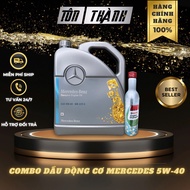 [ Combo bảo dưỡng ] 2 Bình nhớt xe hơi cao Mercedes Benz 229.5 5W40 (5 Lít) + Súc động cơ Castrol
