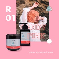 Iris Colour Hair Treatment Mask 400ml Silver Ash Plantinum Candy Pink Violet Blue Rose Blue Maintain