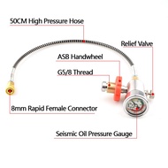 ACEAIR High Pressure Air Filling Adapter Kit | G5/8 to 8mm Quick Connect | with Pressure Gauge & Rel