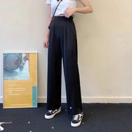 Straight Leg Suit Pants For Women Long Pants Loose Fit Mid Waist Slimming Pants